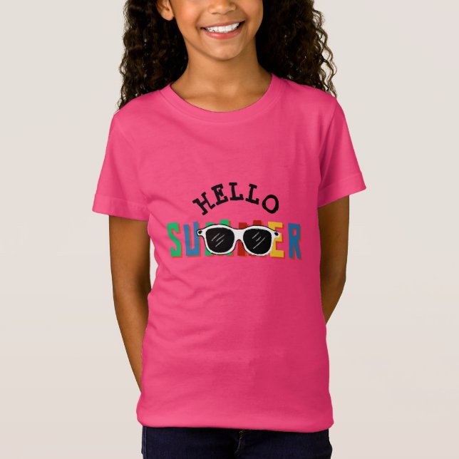  Hello Summer Girls T-Shirt (Front)