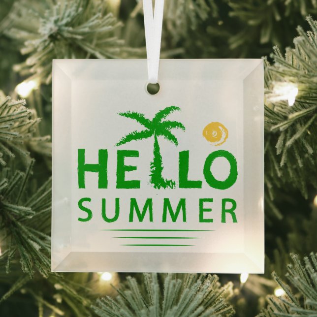 Hello Summer Glass Tree Decoration (Insitu)