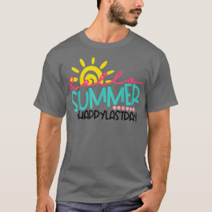 Hello Summer Happy Last Day Teacher Student Sunset T-Shirt