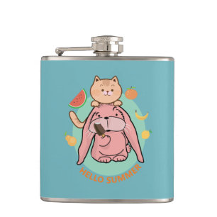 Hello Summer Hip Flask
