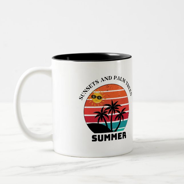 Hello Summer Holiday Beach Party  Coffee Mug (Left)