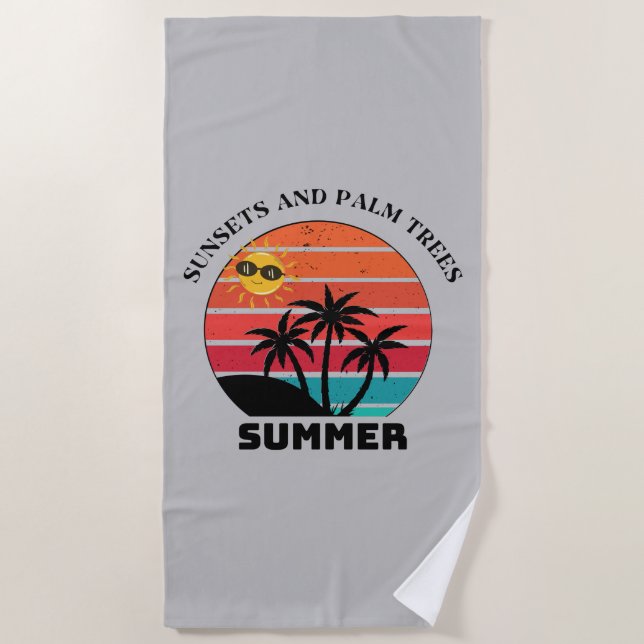 Hello Summer Holiday Beach Party  Towel (Front)