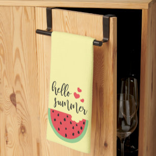 Hello Summer Home Decor with Watermelon Tea Towel
