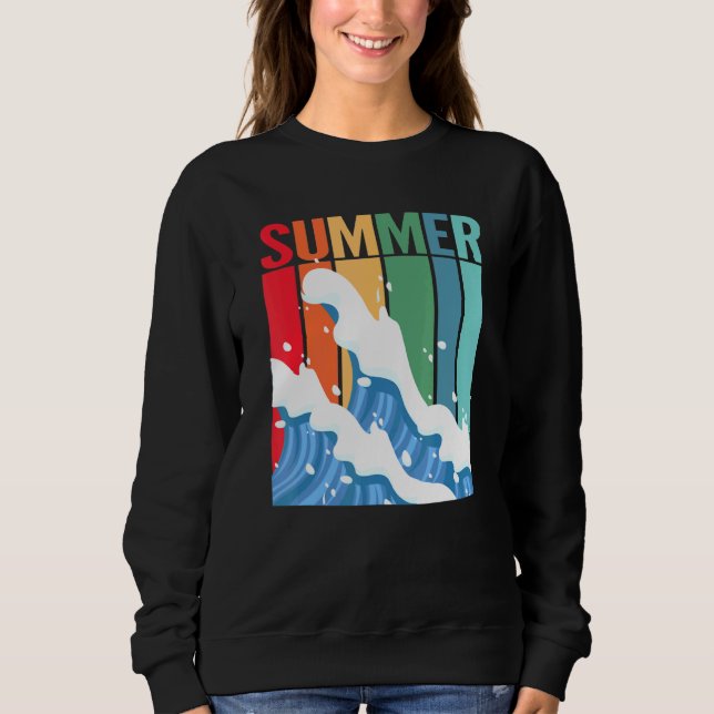 Hello Summer Ice Cream Vacation Popsicle Ice Lolly Sweatshirt (Front)