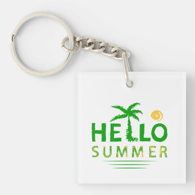 Hello Summer Key Ring (Front)