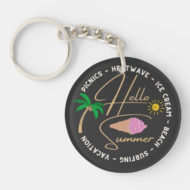 hello summer key ring (Front)