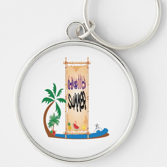 Hello Summer Key Ring (Front)