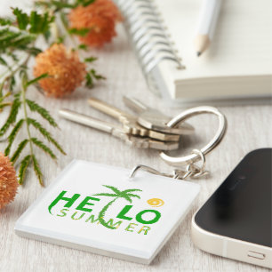 Hello Summer Key Ring