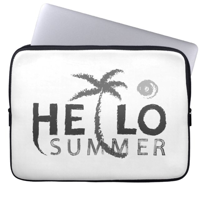 Hello Summer Laptop Sleeve (Front)