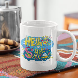 Hello Summer Large Coffee Mug