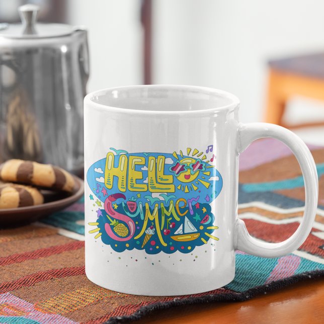 Hello Summer Large Coffee Mug (Creator Uploaded)