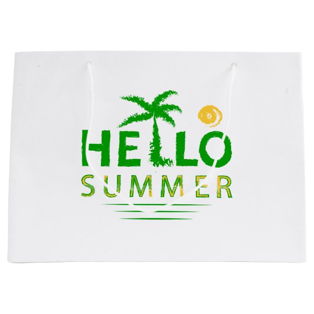 Hello Summer Large Gift Bag (Front)