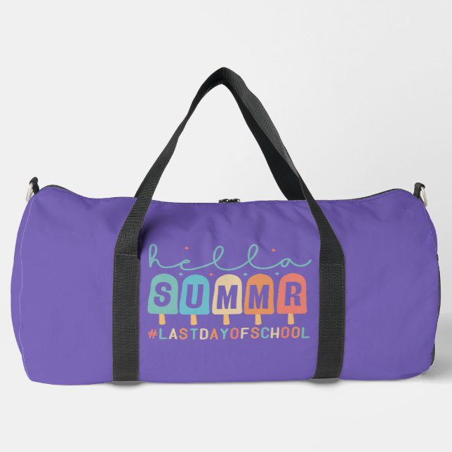 Hello Summer Last Day School Duffle Bag (Front)