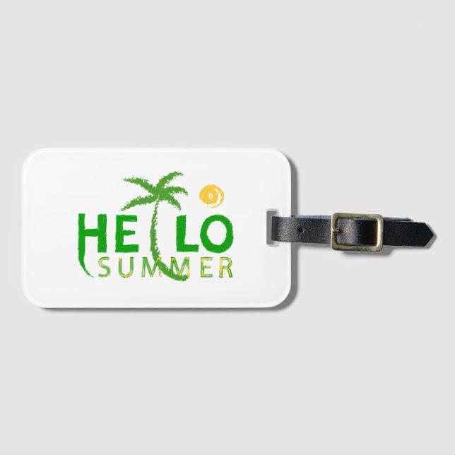 Hello Summer Luggage Tag (Front Horizontal)