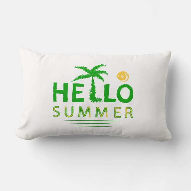 Hello Summer Lumbar Cushion (Front)