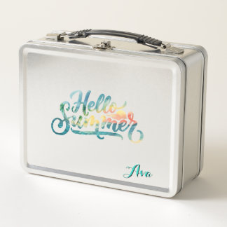 Hello Summer Metal Lunch Box