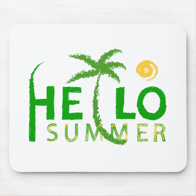 Hello Summer Mouse Pad (Front)