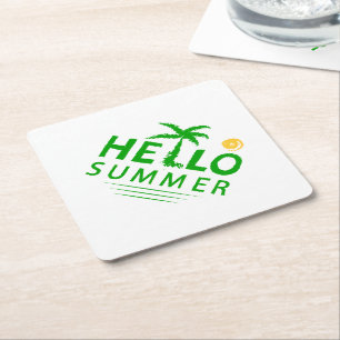 Hello Summer Paper Coaster