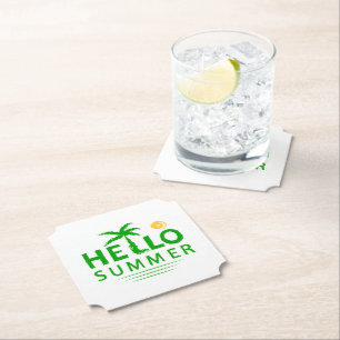Hello Summer Paper Coaster