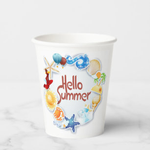 Hello Summer Paper Cups