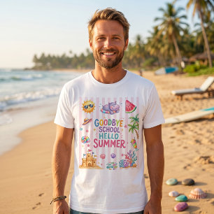 Hello Summer Party Stripes T-Shirt