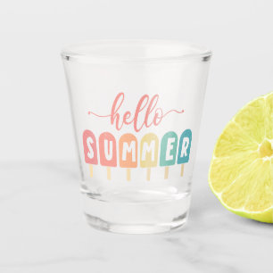 Hello Summer Pastel Popsicles Shot Glass