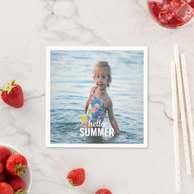 Hello Summer Photo Paper Napkin (Insitu)