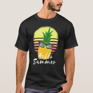 Hello Summer Pineapple Sunglasses Pineapple T-Shirt