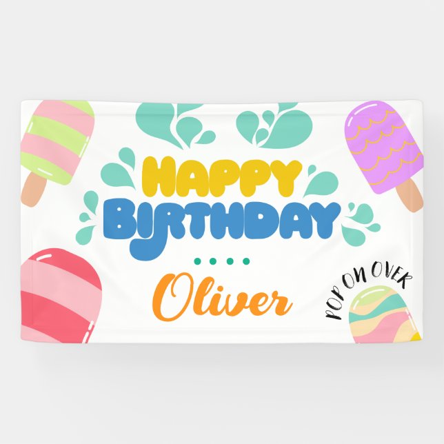 Hello Summer! Pool Party Invitation Banner (Horizontal)