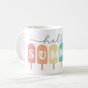 Hello Summer Popsicle Colourful Coffee Mug