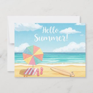 hello Summer Postcard