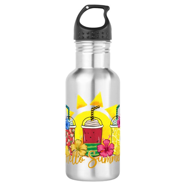 Hello Summer | Refreshing Tropical Fruit Smoothie 532 Ml Water Bottle (Front)