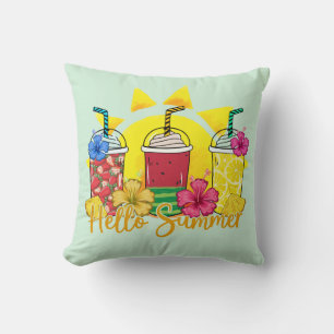 Hello Summer   Refreshing Tropical Fruit Smoothie Cushion