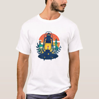 Hello Summer Retro Palm Tree Sunset Graphic T-Shir T-Shirt