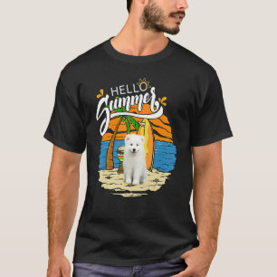 Hello Summer Samoyed Dog Holiday Vacation T-Shirt