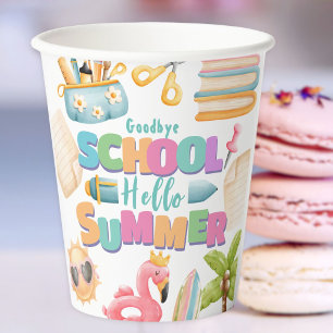 Hello Summer! School's Out Summer Pool Party Paper Cups
