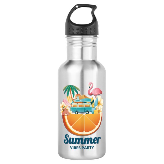Hello Summer Sea Beach Party    532 Ml Water Bottle (Front)