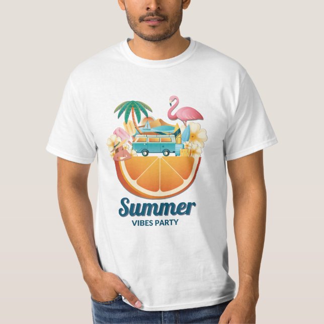 Hello Summer Sea Beach Party T-Shirt (Front)