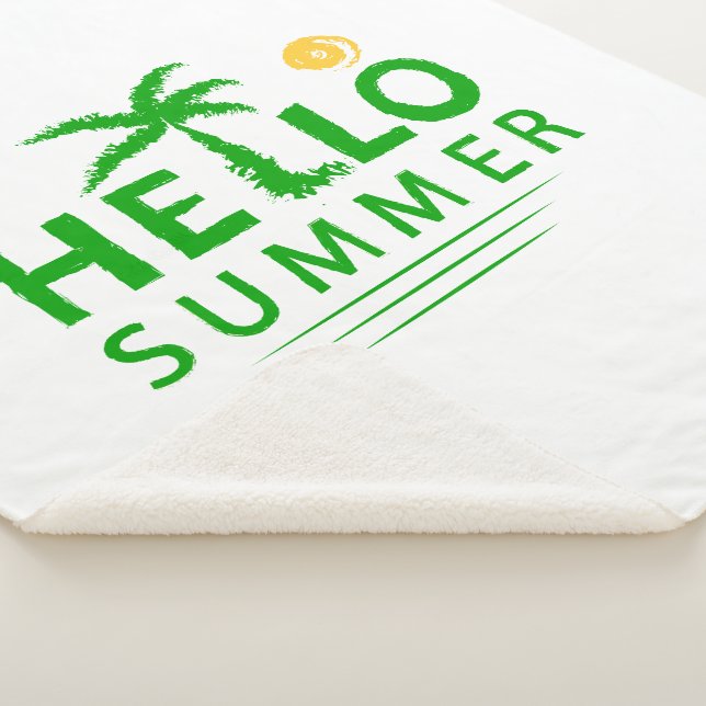 Hello Summer Sherpa Blanket (3/4)