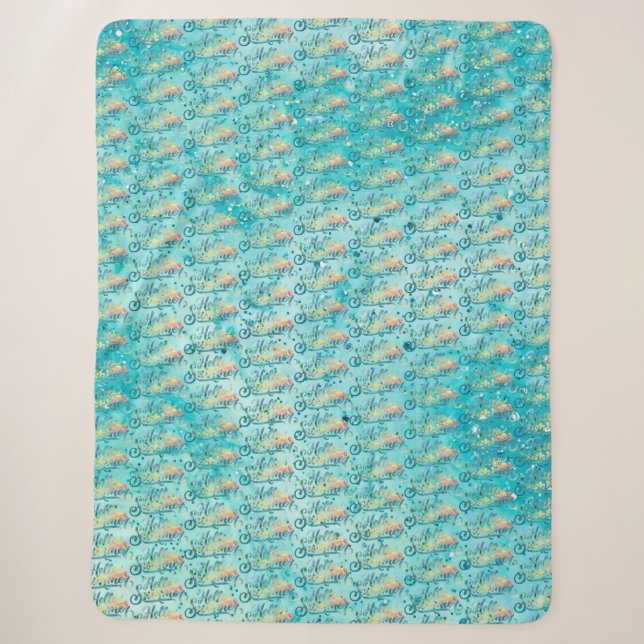 Hello Summer Sherpa Blanket (Front)