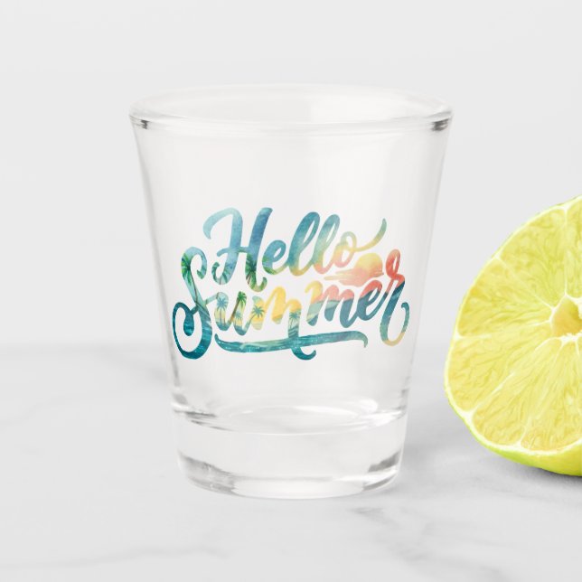Hello Summer Shot Glass (Front)