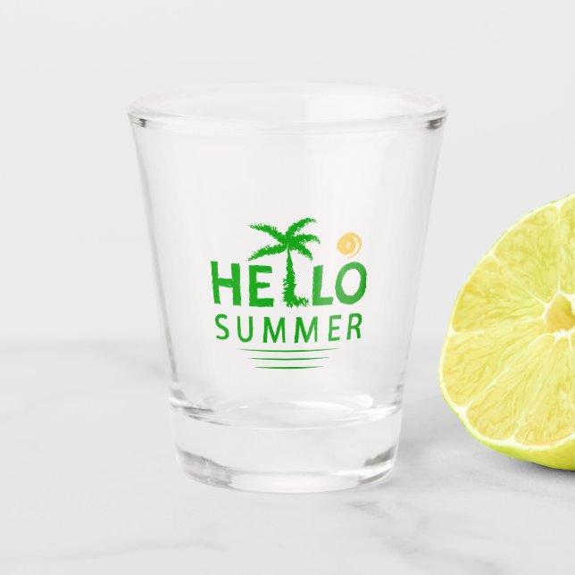 Hello Summer Shot Glass (Front)