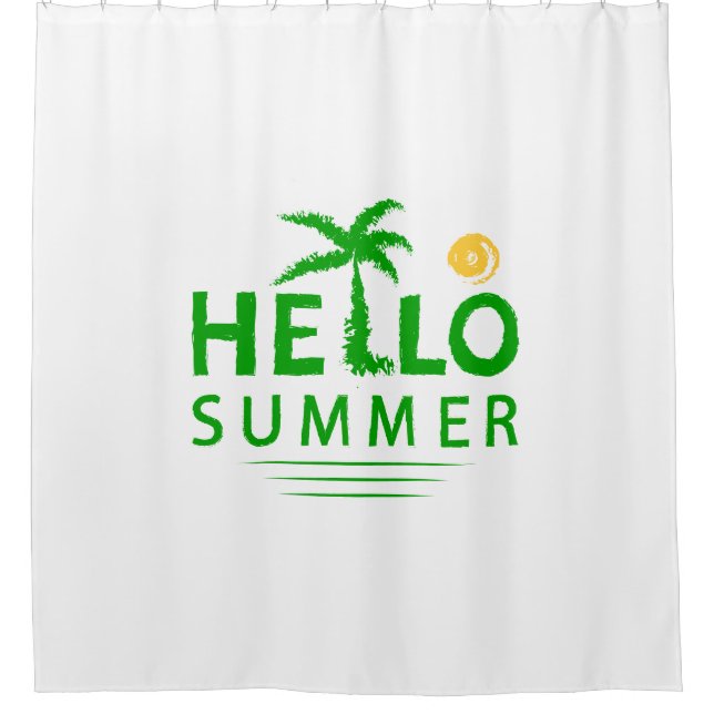 Hello Summer Shower Curtain (Front)