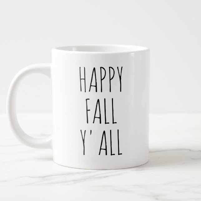 "Hello Summer" Simple Modern Farmhouse Large Coffee Mug (Left)