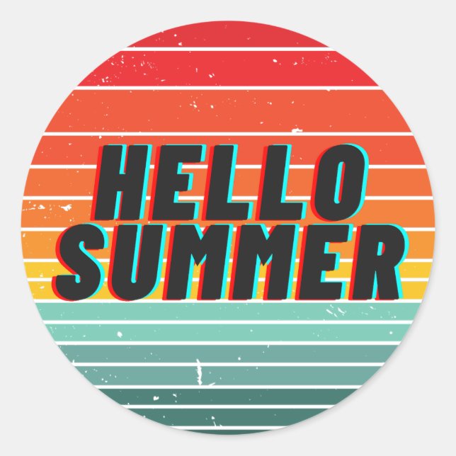 Hello Summer Sticker (Front)