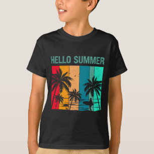 Hello Summer - Sun Sea and Sand - Summer Surfing T-Shirt