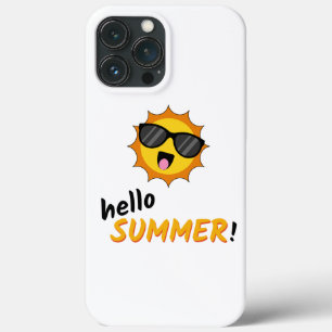 Hello Summer Sun with Sunglasses iPhone 13 Pro Max Case