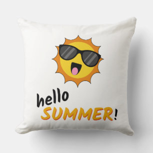 Hello Summer Sun with Sunglasses Cushion