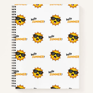 Hello Summer Sun with Sunglasses Notebook