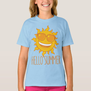 Hello Summer Sun With Sunglasses T-Shirt